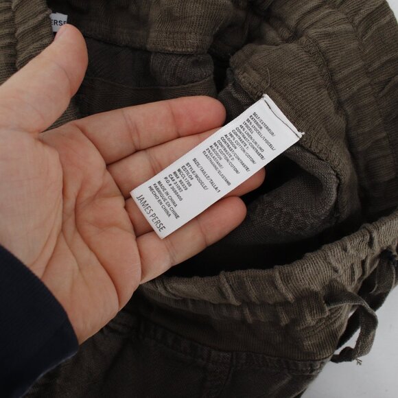 Standard James Perse Pants Womens 1 Canvas Linen Blend Jogger Drawstring relaxed - Picture 6 of 11